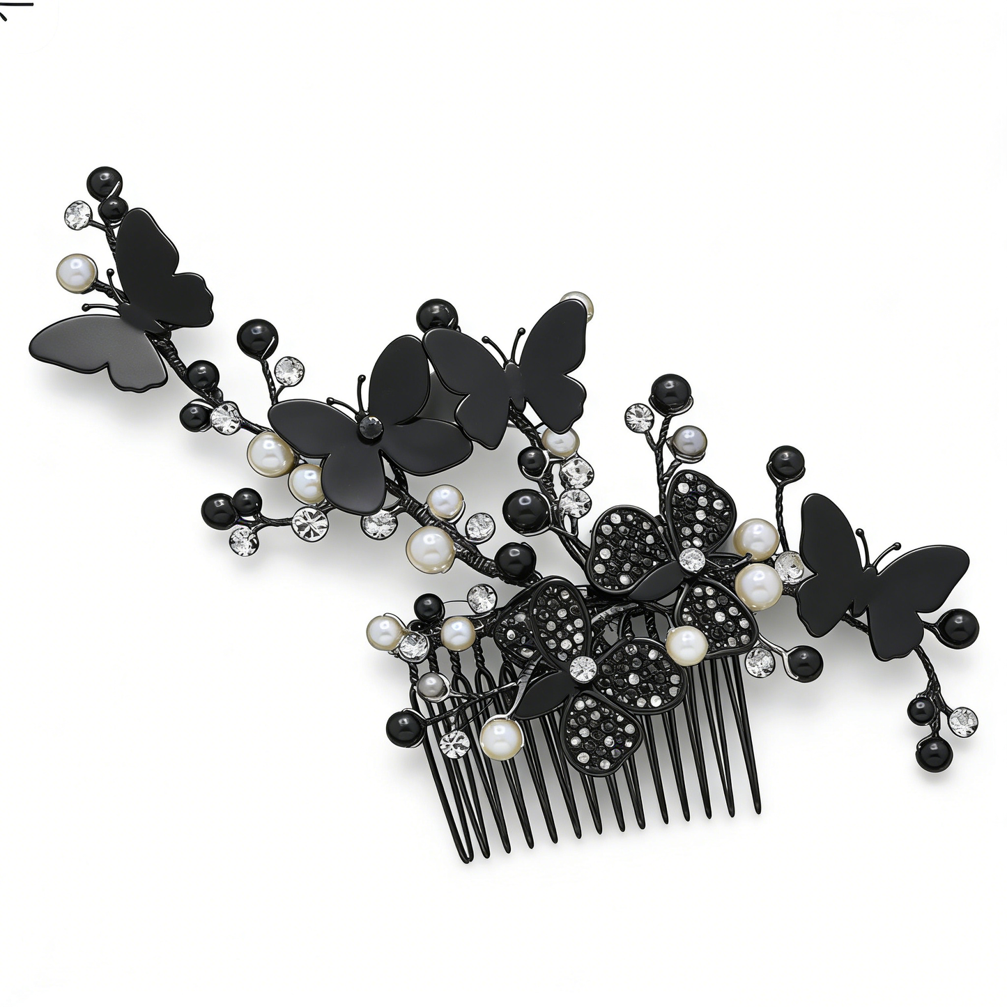 Noir Butterfly Tuck Comb