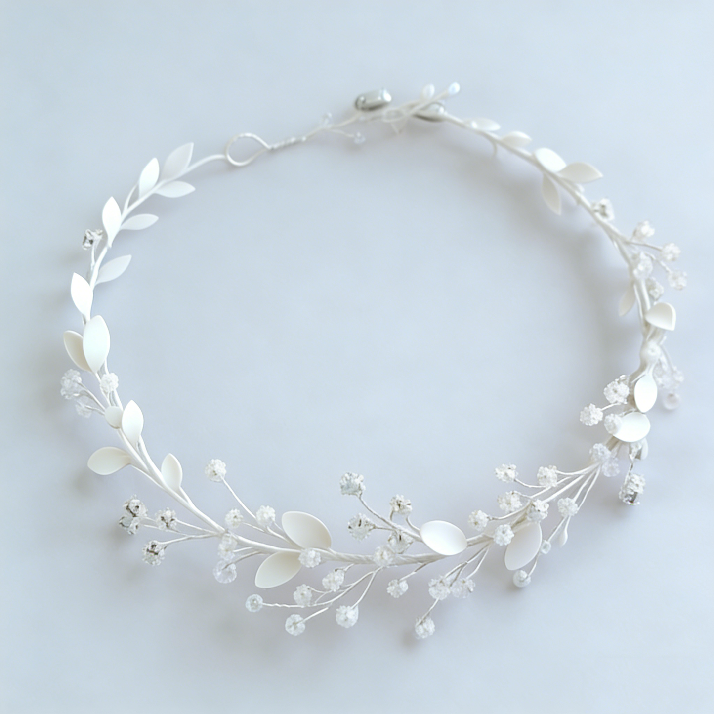 White Leaf Baby's Breath Garland