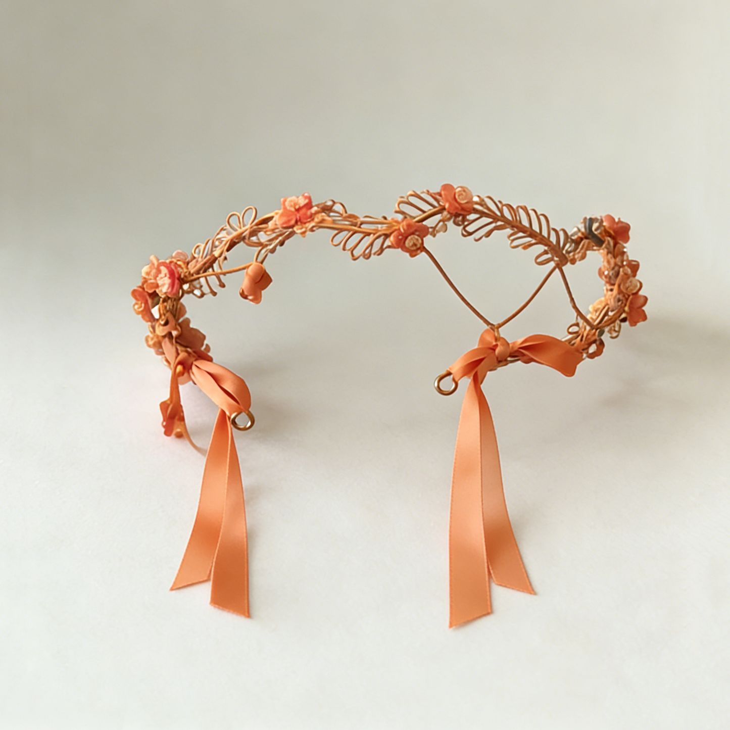 Orange Leaf & Ribbon Garland