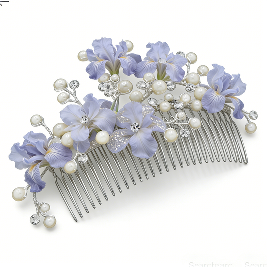 Lavender Flower Tuck Comb