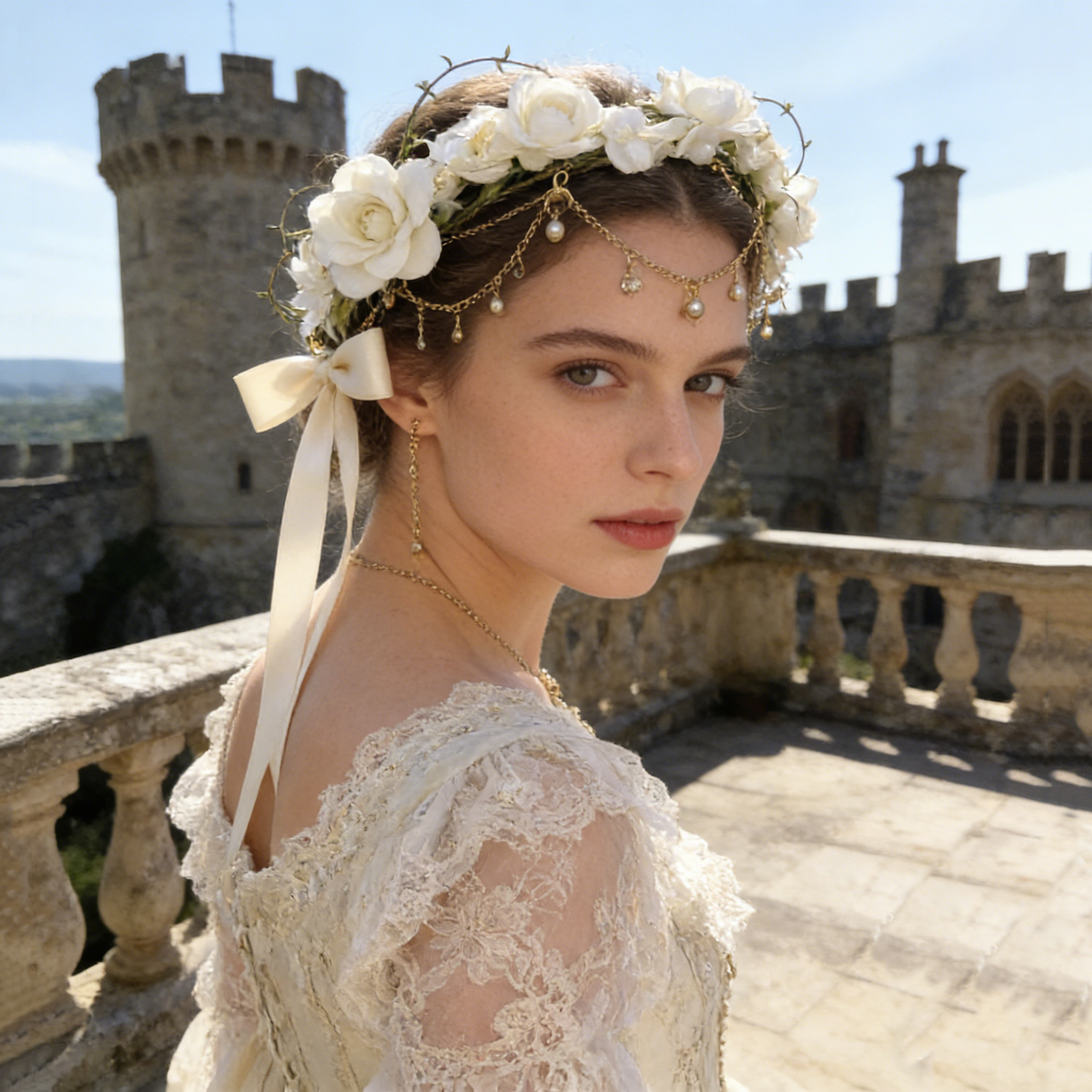 Ivory Blossom Crown