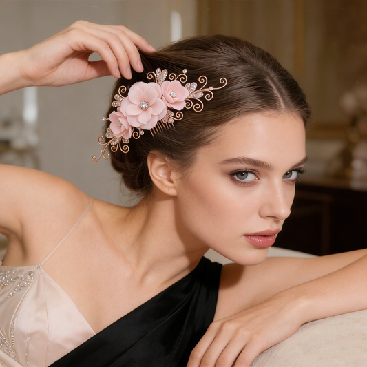 Blush Petal Tuck Comb