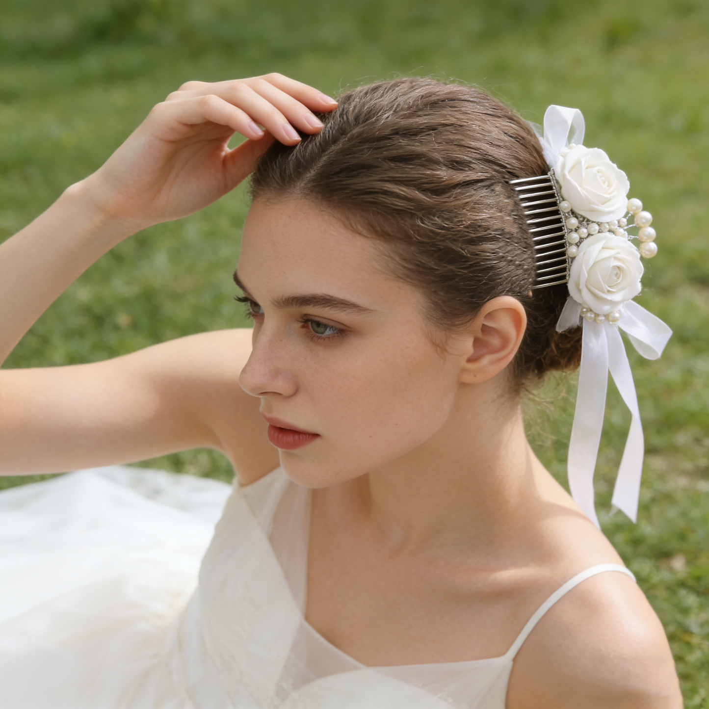 Ivory Rose Tuck Comb