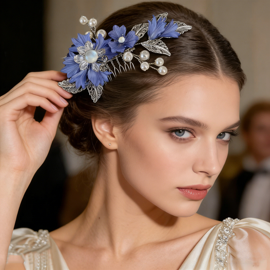 Midnight Bloom Tuck Comb