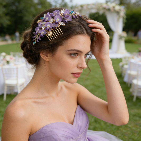 Purple Wisteria Tuck Comb