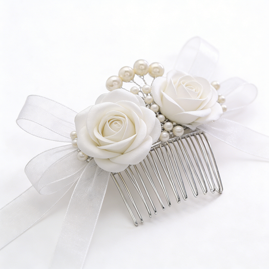 Ivory Rose Tuck Comb