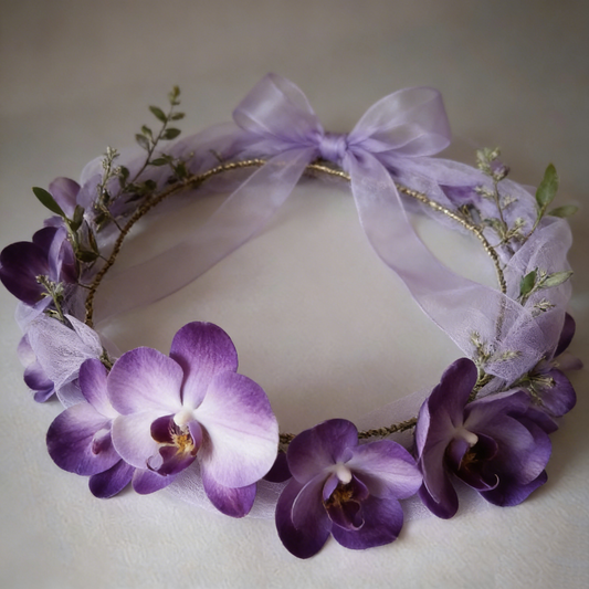 Purple Orchid Tulle Garland