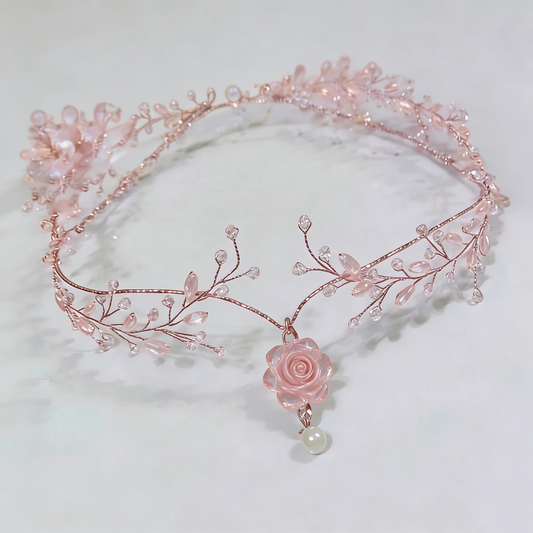 Pink Rose Gold Branch Garland