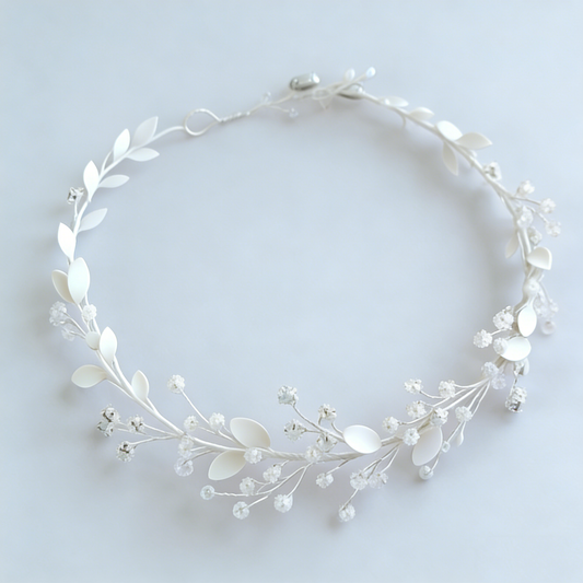White Leaf Baby's Breath Garland
