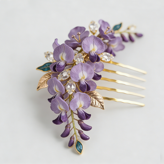 Purple Wisteria Tuck Comb
