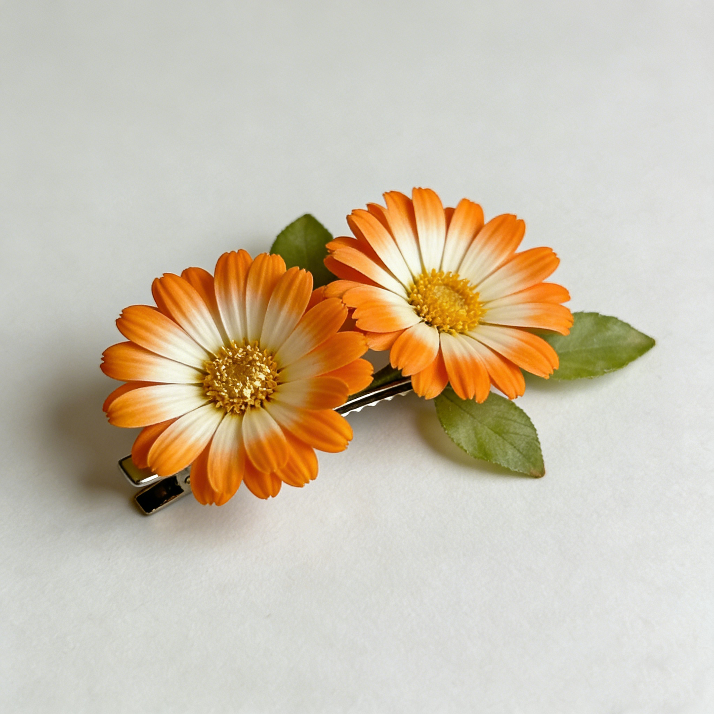 Orange Daisy Hair Clip